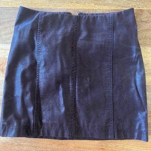 Free People Leather Skirt